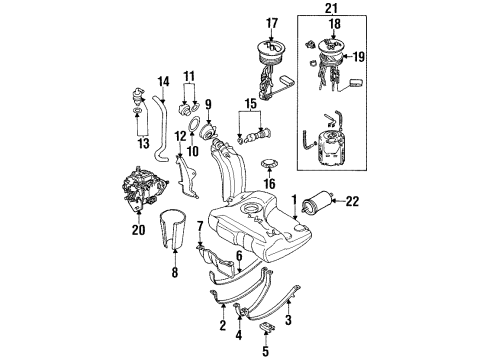 1997 Volkswagen Jetta Element Diagram for 1H0-129-620