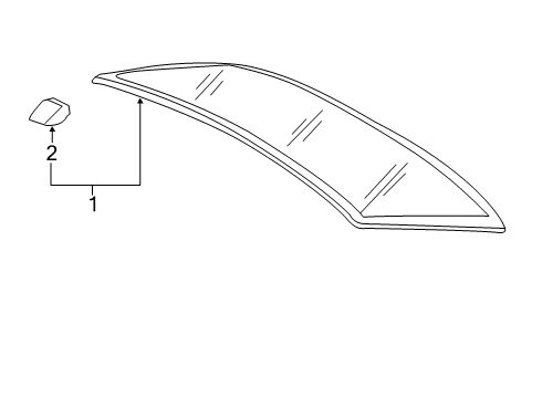 2021 Volkswagen Passat Glass & Hardware - Back Glass
