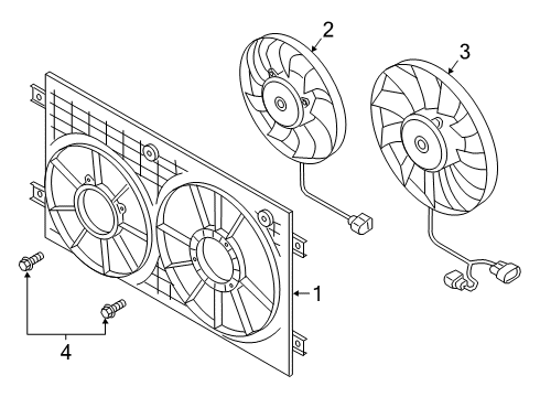 2021 Volkswagen Arteon Cooling System, Radiator, Water Pump, Cooling Fan Diagram 1
