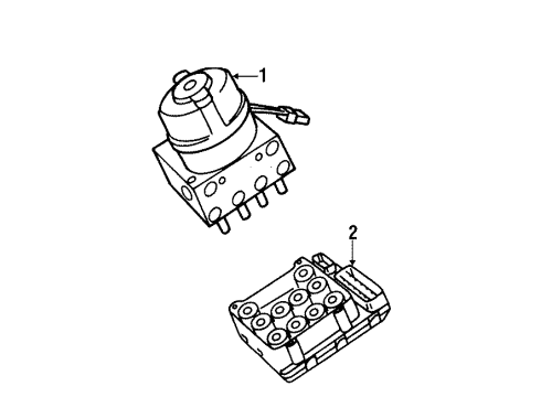1997 Volkswagen Golf ABS Components