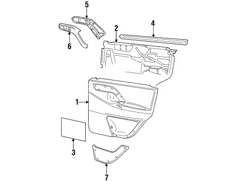 1997 Volkswagen Passat Interior Trim - Rear Door