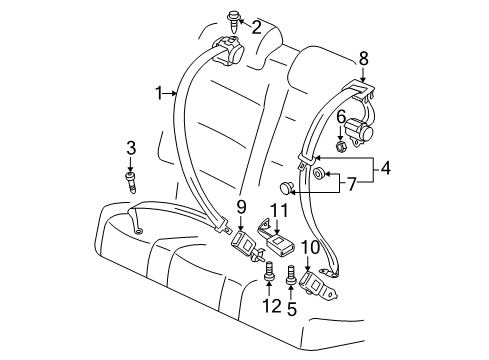 2020 Volkswagen Tiguan Second Row Seat Belts