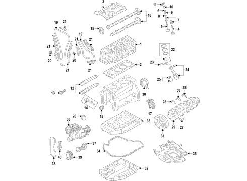 2022 Volkswagen Jetta Oil Level Sensor O-Ring Diagram for 038-103-196-B