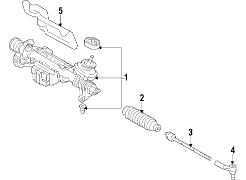 2014 Volkswagen Passat Steering Column & Wheel, Steering Gear & Linkage Diagram 3