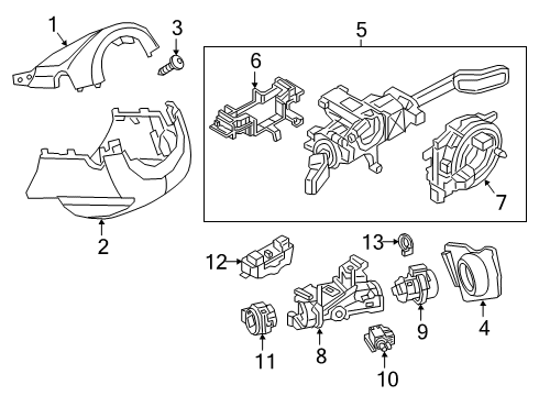 2022 Volkswagen Jetta Shroud, Switches & Levers