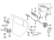 Diagram for Volkswagen Jetta Door Hinge - 1K9-833-401-E