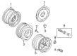 Diagram for Volkswagen Alloy Wheels - 1HM-601-025-H-9QL