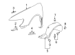 Diagram for Volkswagen Phaeton Fender - 3D0-821-022-J