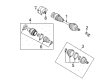 Diagram for Volkswagen Tiguan CV Joint Boot - 5N0-498-201