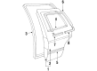 Diagram for 1992 Volkswagen Jetta Door Moldings - 193-853-754-D-2BC