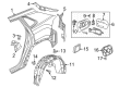 Diagram for Volkswagen Atlas Cross Sport Fender Splash Shield - 3CM-810-971