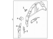 Diagram for Volkswagen Taos Fender Splash Shield - 575-809-851