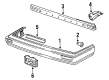 Diagram for Volkswagen Golf Bumper - 176-807-217-F