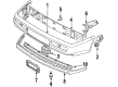 Diagram for Volkswagen Corrado License Plate - 535-807-071