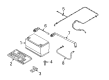 Diagram for Volkswagen CC Battery Hold Downs - 3C0-803-123