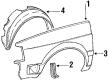 Diagram for Volkswagen Fox Fender - 307-821-022-2
