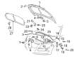 Diagram for Volkswagen Hood Hinge - 5N0-823-301-A