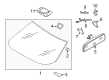 Diagram for Volkswagen Passat Windshield - 561-845-011-F-NVB