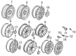 Diagram for Volkswagen Alloy Wheels - 3C0-601-027-BE-03C