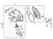 Diagram for Volkswagen Jetta Thermostat Gasket - 06K-121-139
