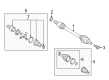 Diagram for Volkswagen Golf SportWagen CV Joint Boot - 5QM-498-201-B