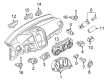 Diagram for Volkswagen Jetta Hazard Warning Switches - 5K0-953-509-A