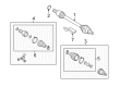 Diagram for Volkswagen Rabbit CV Joint Boot - 1K0-498-201-G