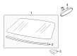 Diagram for 2012 Volkswagen Beetle Windshield - 5C5-845-011-R-NVB