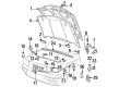 Diagram for Volkswagen Jetta Hood Latch - 1HM-823-509-G