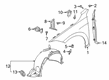 Diagram for Volkswagen Fender - 17A-821-105-A