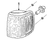 Diagram for Volkswagen Fox Bulb Socket - 307-953-053-B