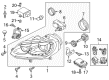 Diagram for Volkswagen Jetta Headlight Screws - N-911-208-01