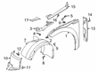 Diagram for Volkswagen Arteon Fender - 3G8-821-105