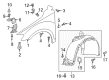 Diagram for Volkswagen Tiguan Fender - 5NA-821-105