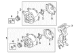 Diagram for Volkswagen Alternator Bracket - 03H-260-087-E
