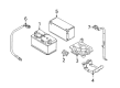 Diagram for Volkswagen Beetle Battery Hold Downs - 1C0-915-333-F