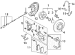 Diagram for Volkswagen Brake Pad Set - 3C0-698-451-G