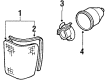 Diagram for Volkswagen Quantum Bulb Socket - 171-953-053-A