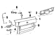 Diagram for Volkswagen Scirocco Trunk Lid Latch - 155-829-211-A