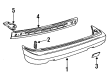 Diagram for 1991 Volkswagen Golf Bumper - 191-807-417-P-ROH