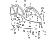 Diagram for Volkswagen Hood - 1C0-823-031-M