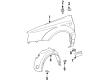 Diagram for Volkswagen Cabrio Fender - 1E0-821-022