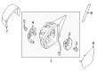 Diagram for Volkswagen Beetle Side View Mirrors - 5C1-857-507-AC-9B9