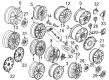 Diagram for Volkswagen Alloy Wheels - 1J0-601-027-AP-03C
