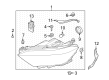 Diagram for Volkswagen Jetta Headlight Screws - N-912-563-01