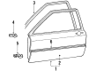 Diagram for Volkswagen Fox Door Hinge - 307-831-411-1