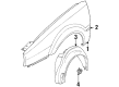 Diagram for Volkswagen Corrado Fender - 535-821-021-B