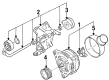 Diagram for Volkswagen Passat Alternator Bracket - 028-903-143-AD