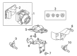 Diagram for Volkswagen ABS Control Module - 3QG-614-517-J-BEF