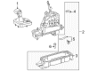 Diagram for Volkswagen GTI Automatic Transmission Shift Levers - 5K1-713-025